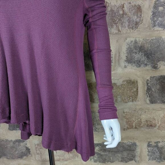 We The Free Malibu Purple Long Sleeve Thermal Top Woman's Size Medium OB8521803 - Picture 5 of 14